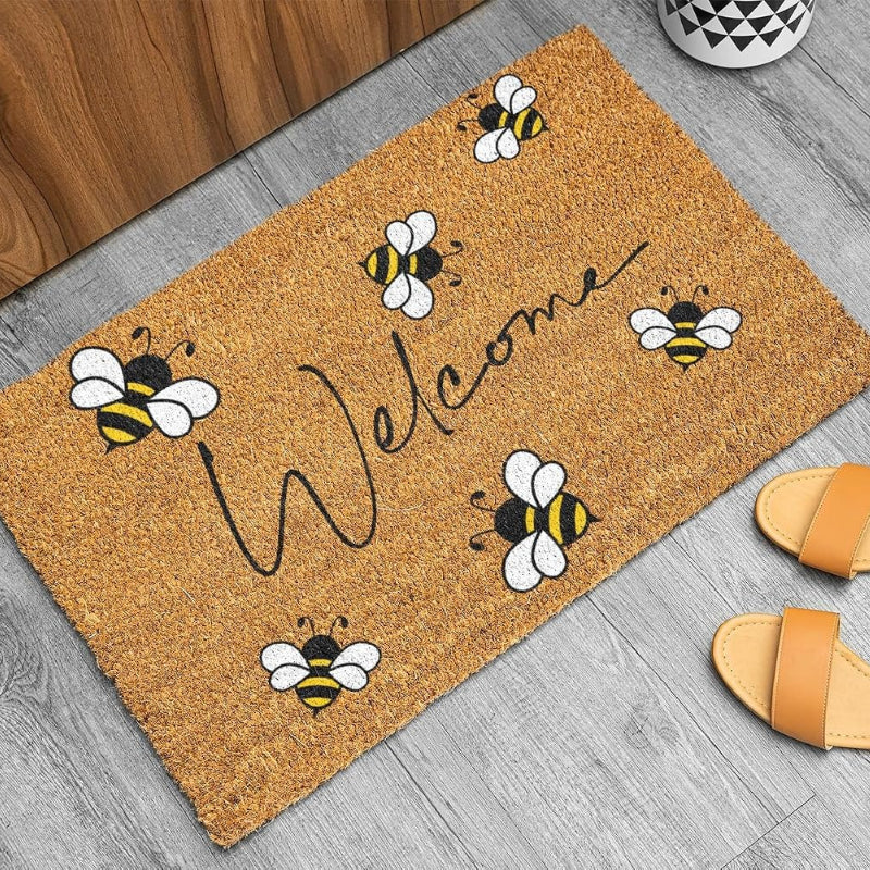 Colorful Bee Non‑Slip Welcome Doormat