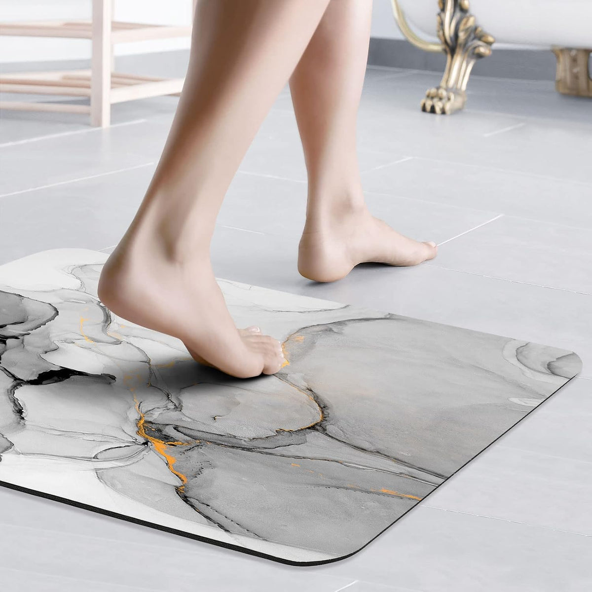 Super‑Absorbent Non‑Slip Thin Bath Rug
