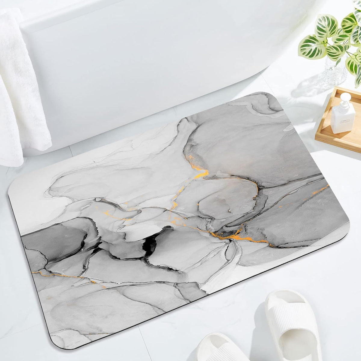 Super‑Absorbent Non‑Slip Thin Bath Rug