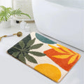 Abstract Microfiber Non‑Slip Bath Rug