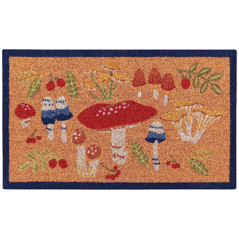 Bee Garden Coir Folk‑Art Doormat