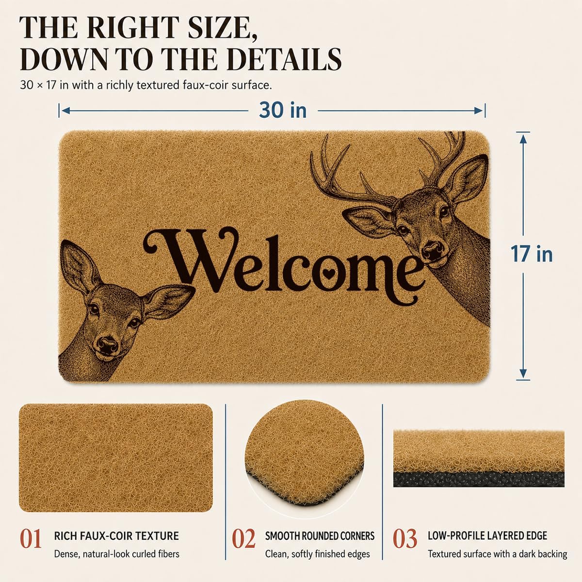Woodland Deer Welcome Doormat