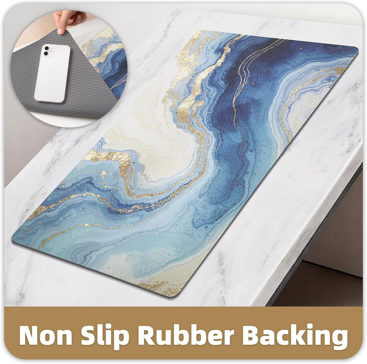 Coastal Washable Low‑Pile Bath Rug