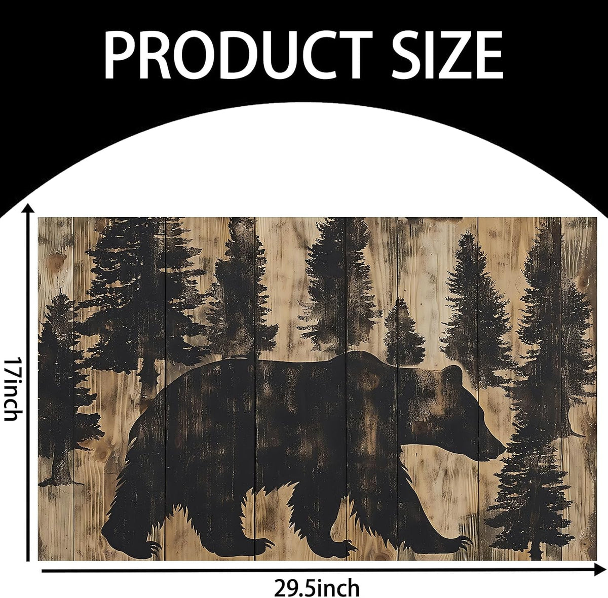 Woodland Bear Non‑Slip Entry Doormat