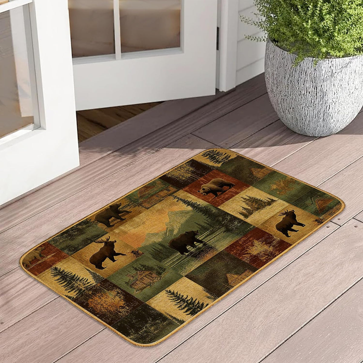 Wildlife Cabin Non‑Slip Entry Doormat