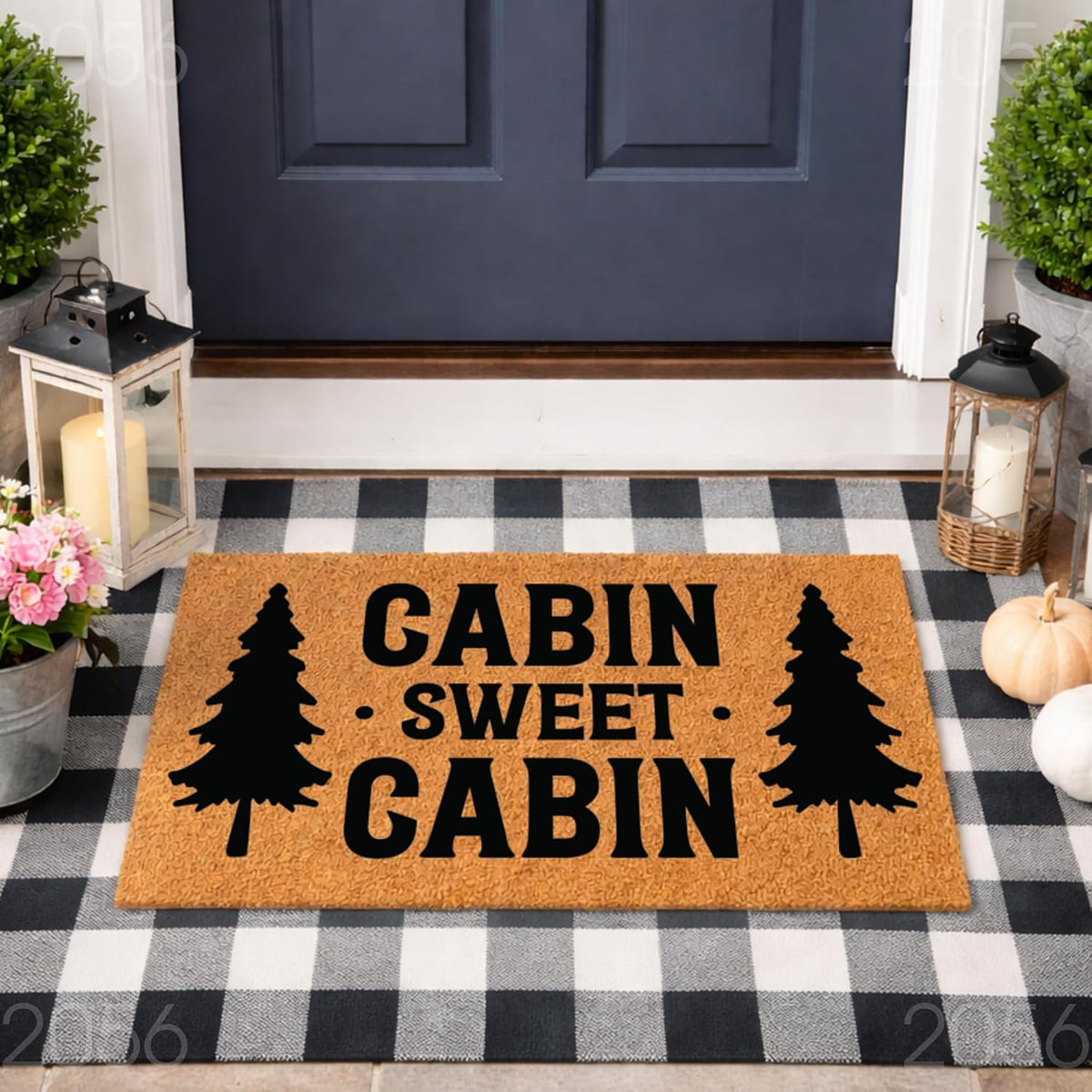 Rustic Forest Welcome Doormat