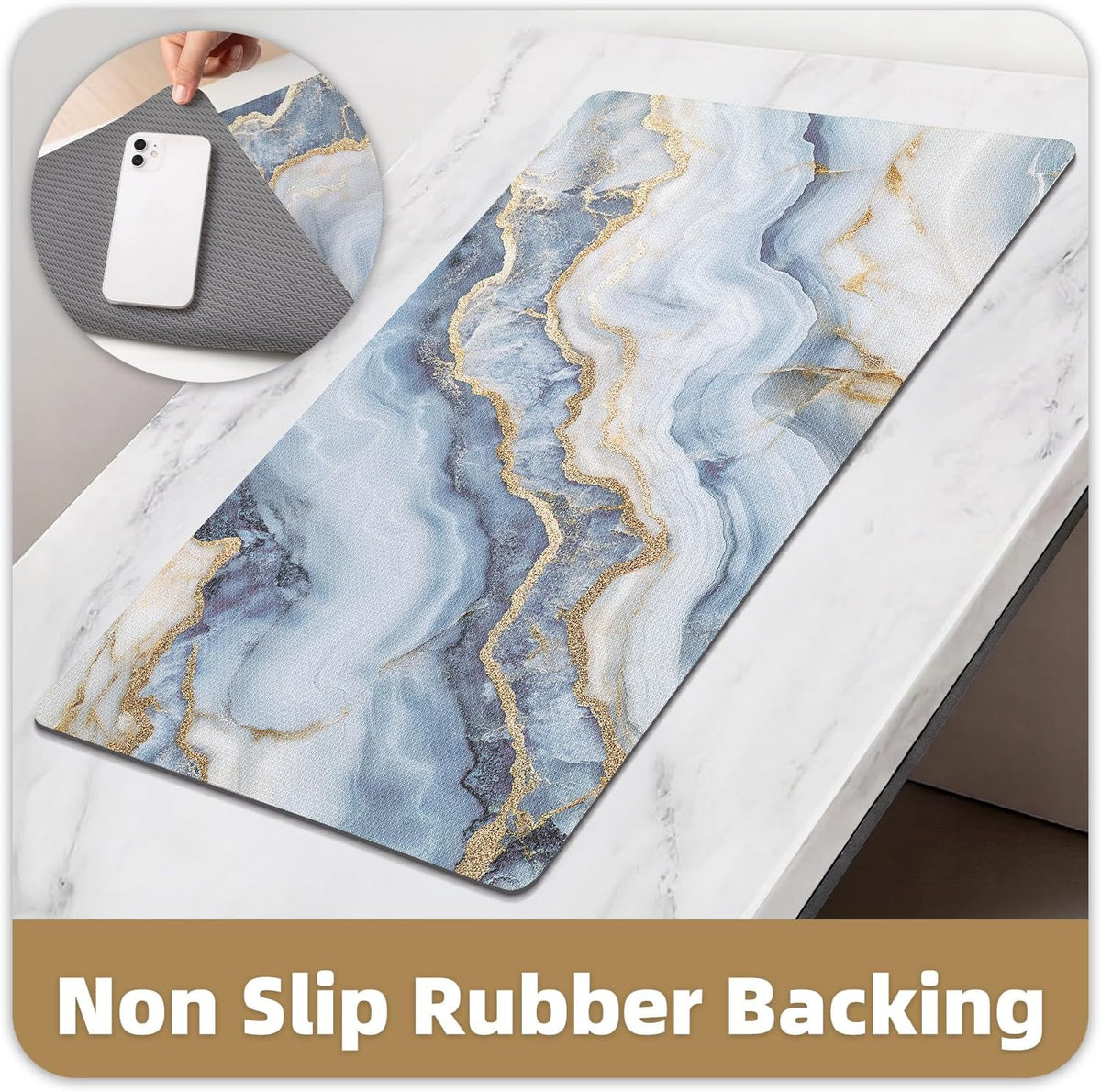 Coastal Quick‑Dry Washable Bath Rug