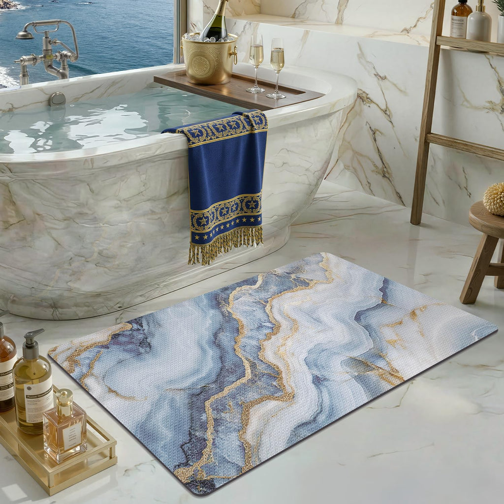 Coastal Quick‑Dry Washable Bath Rug