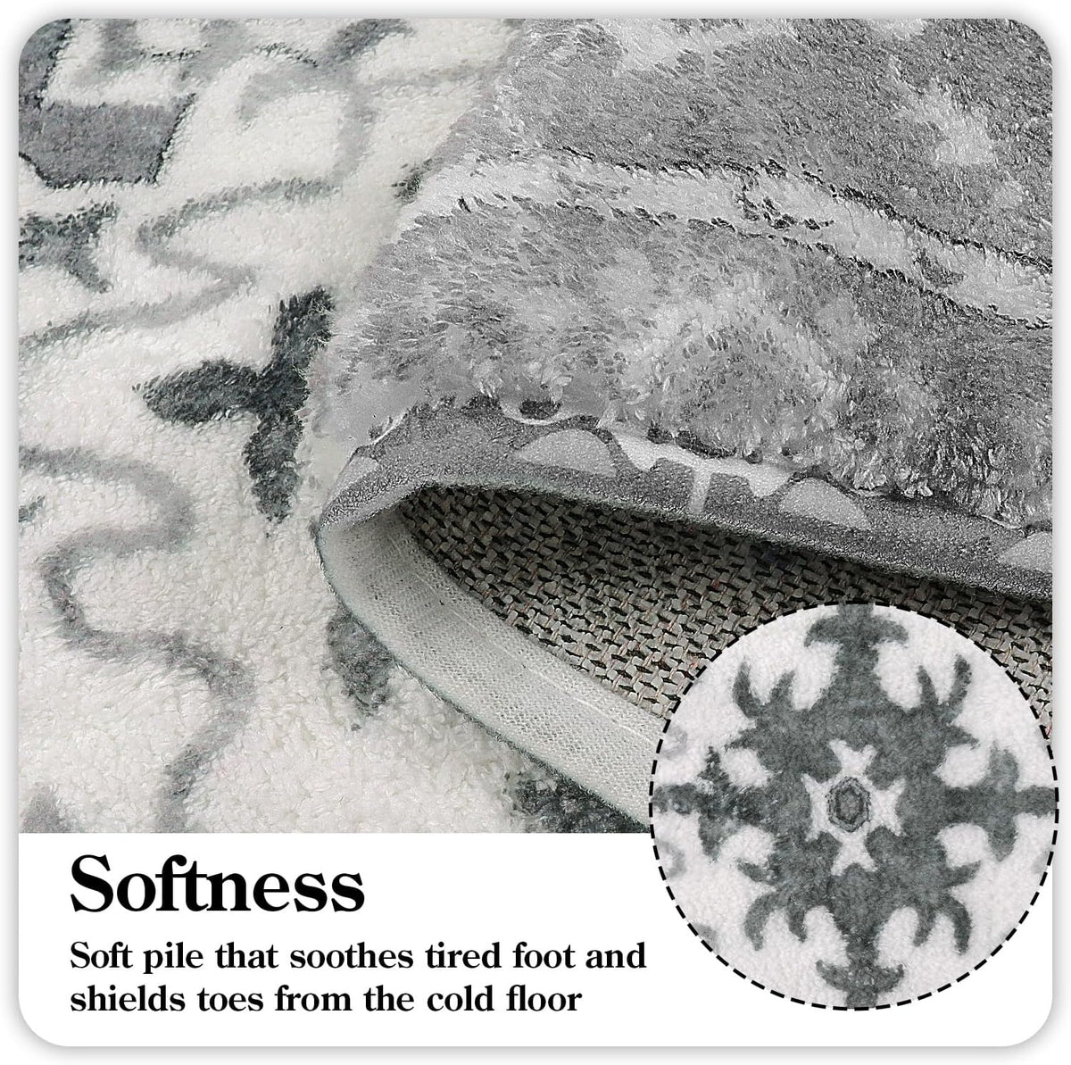 Boho Vintage Washable Non‑Slip Bath Rug