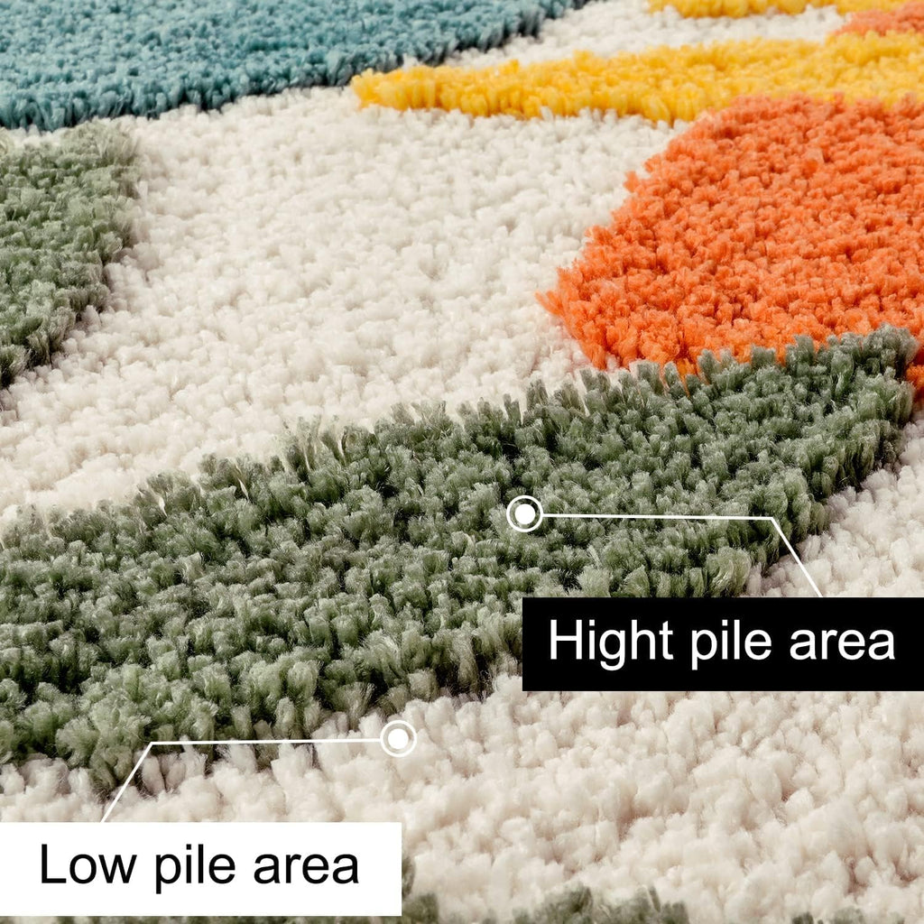 Abstract Microfiber Non‑Slip Bath Rug