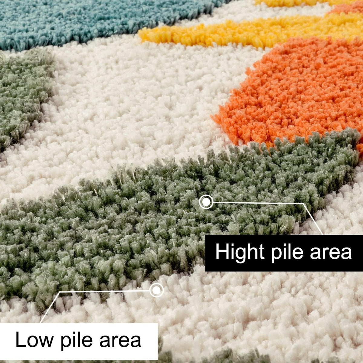 Abstract Microfiber Non‑Slip Bath Rug