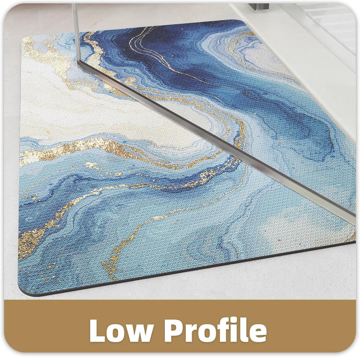 Coastal Washable Low‑Pile Bath Rug
