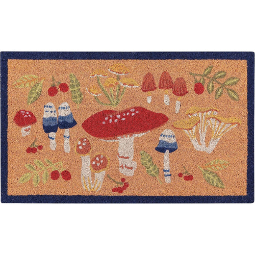Bee Garden Coir Folk‑Art Doormat